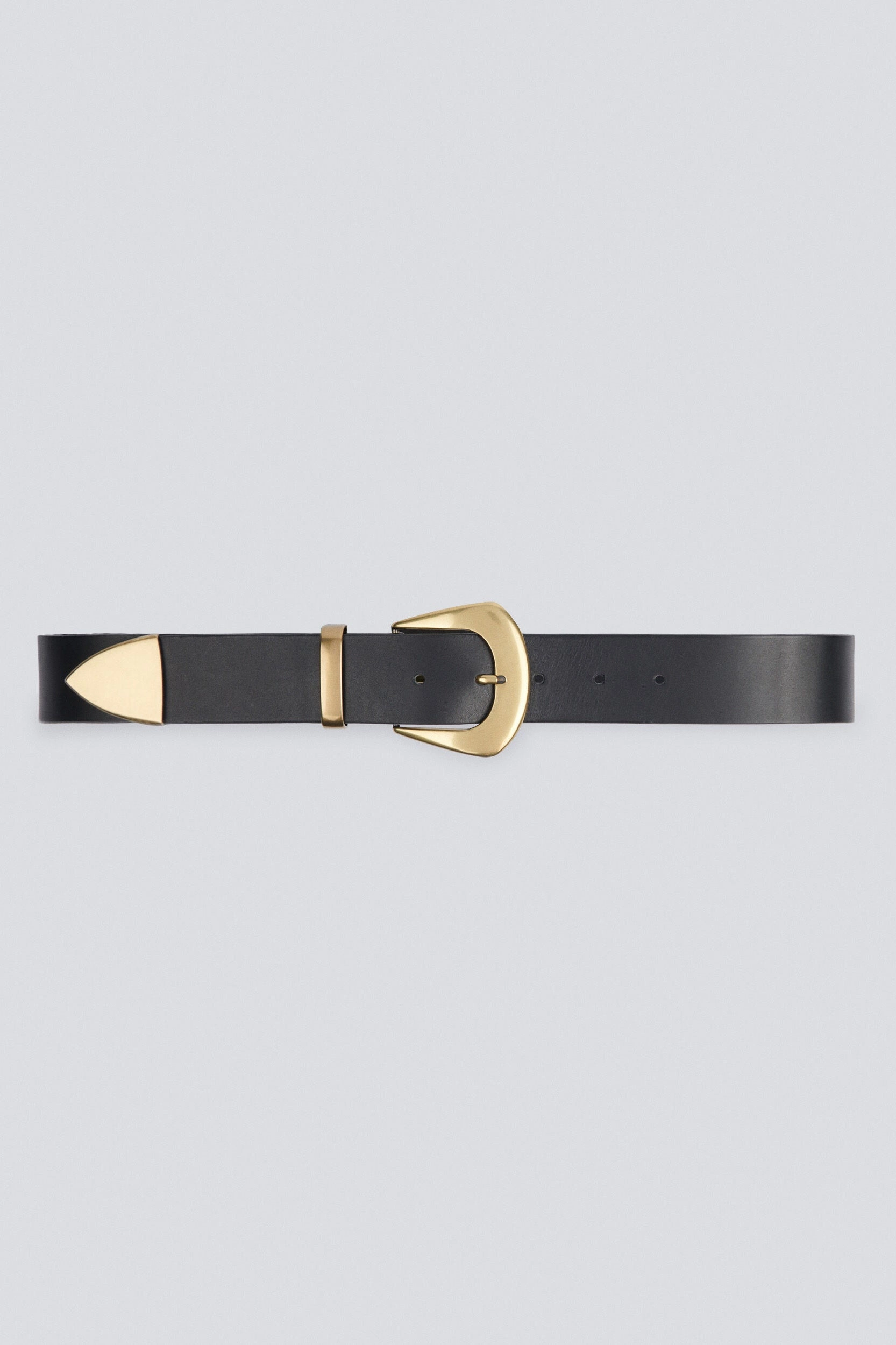 Daily Special Offer Hot Sale Frenzy Copp Leather Belt In Black And Gold