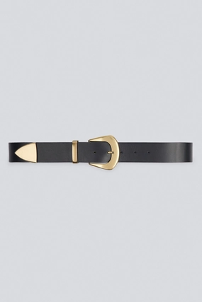 Daily Special Offer Hot Sale Frenzy Copp Leather Belt In Black And Gold