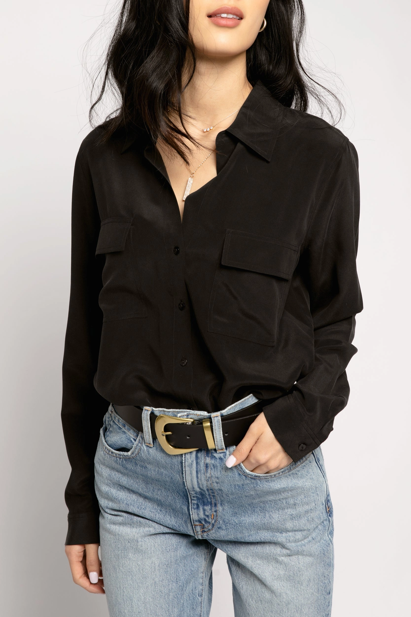 Copp Leather Belt In Black And Gold Grab It Fast