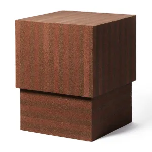 Cork Square Stripe Side Table
