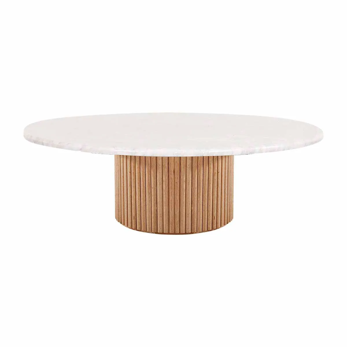 Cosmos Coffee Table (Oak, Carrara Marble, 100cm)