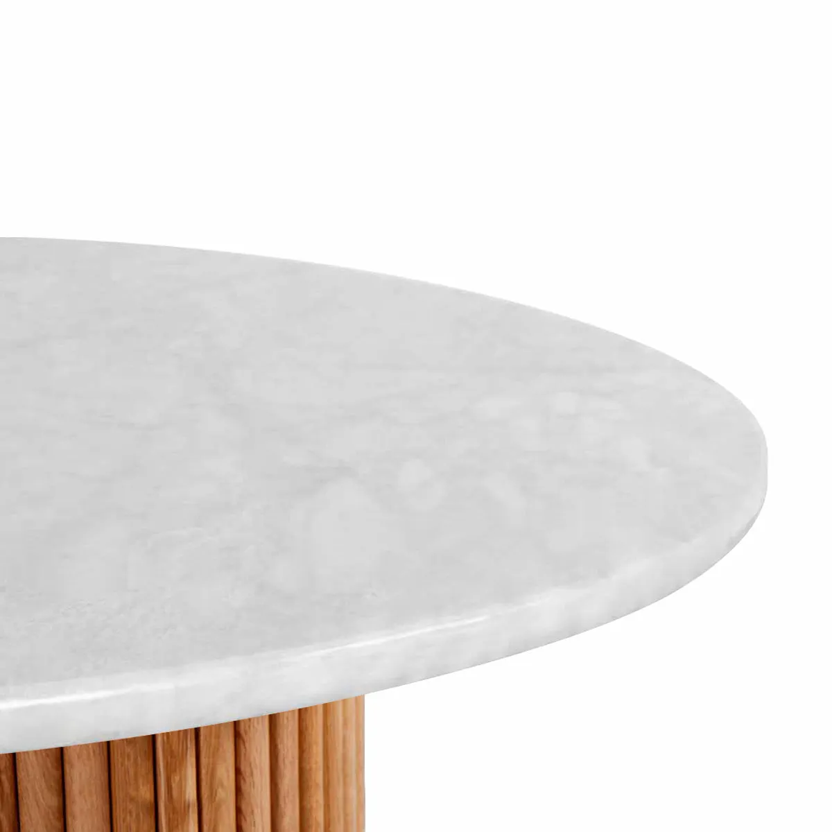 Cosmos Side Table (Oak, Carrara Marble)