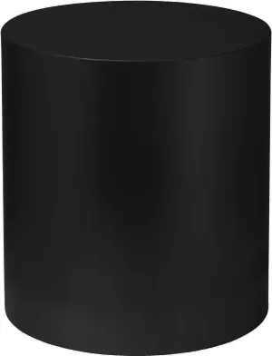 Cylinder Matte Black End Table