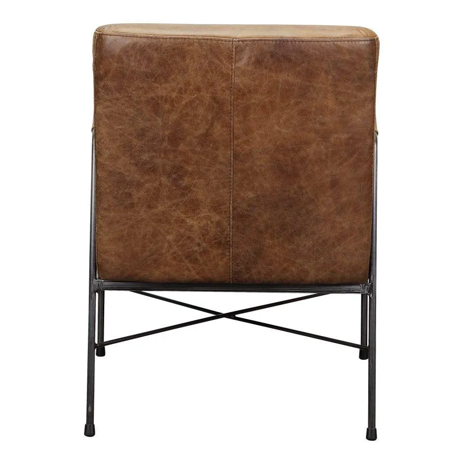 Dagwood Leather Arm Chair Open Road Brown Leather