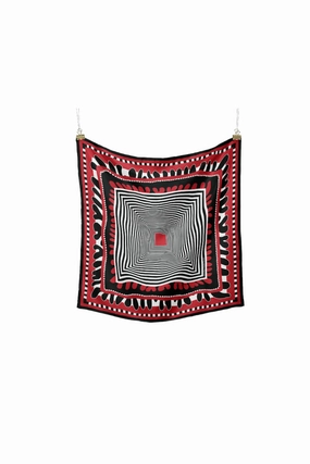 The Taylor Game Day Silk Scarves: Red   Black Clearance Blowout Mega Discount Today