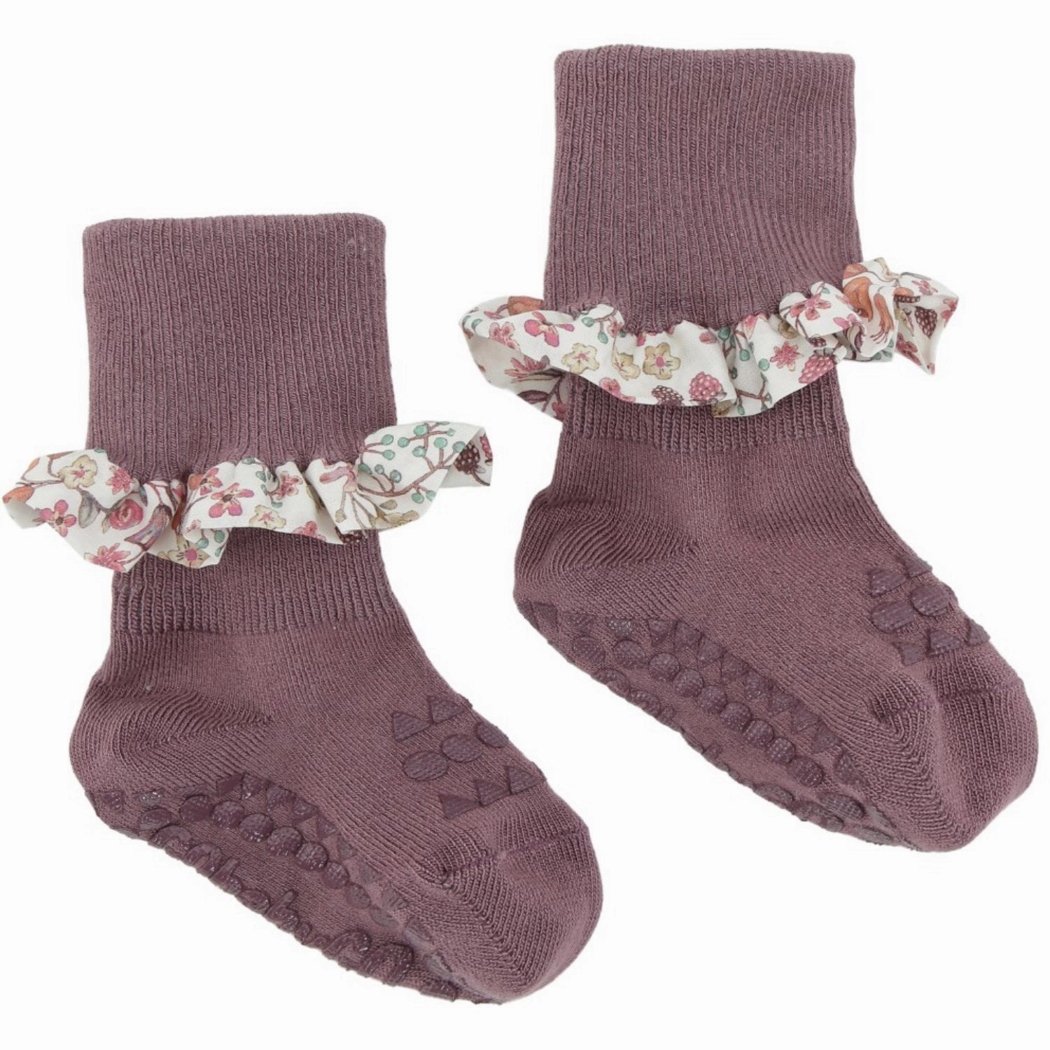 Gobabygo Misty Plum / Donna Leigh Non-Slip Socks Bamboo / Liberty Hot Pick Sale Todays Trending Deals
