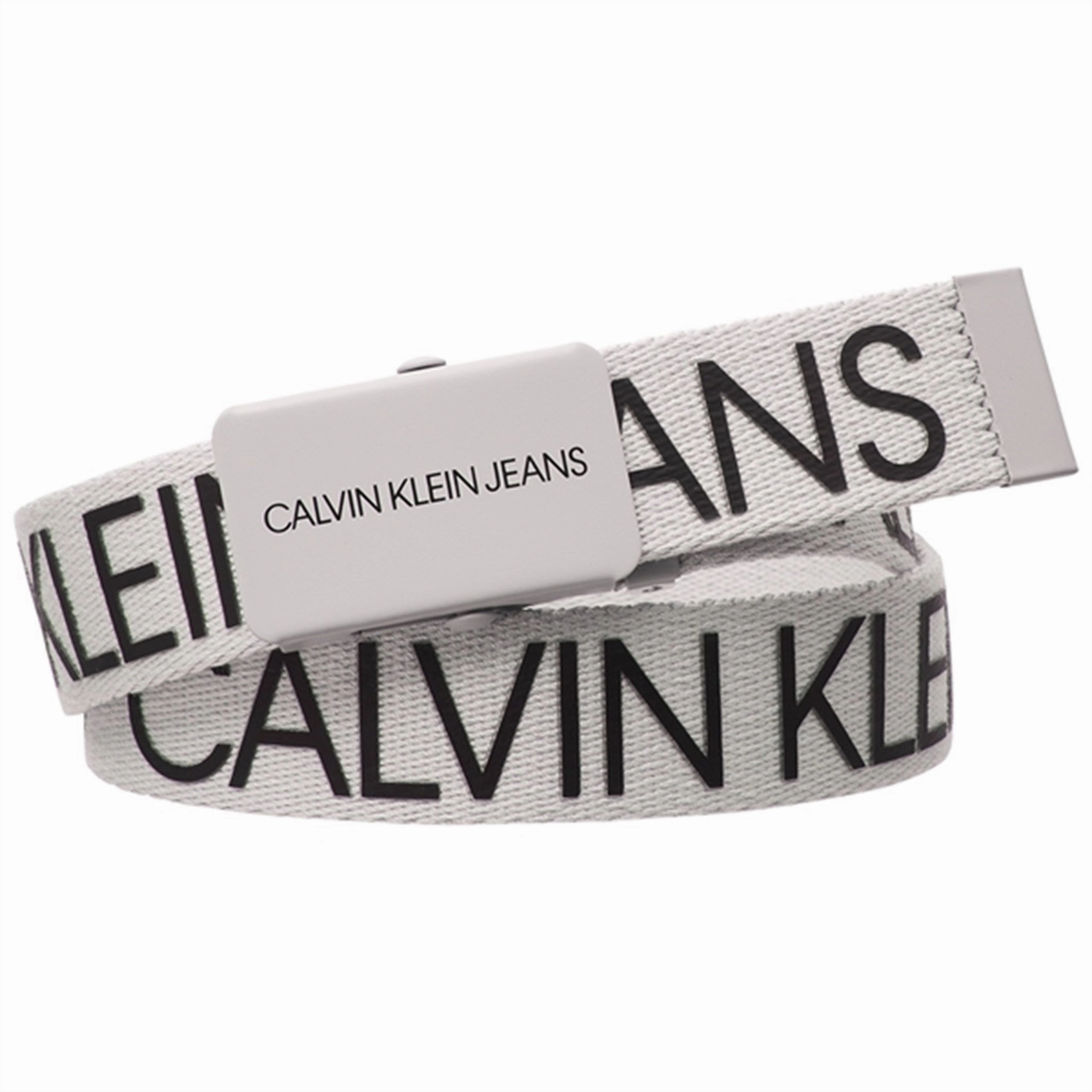Calvin Klein Canvas Logo Belt Ghost Grey Hot Picks Today