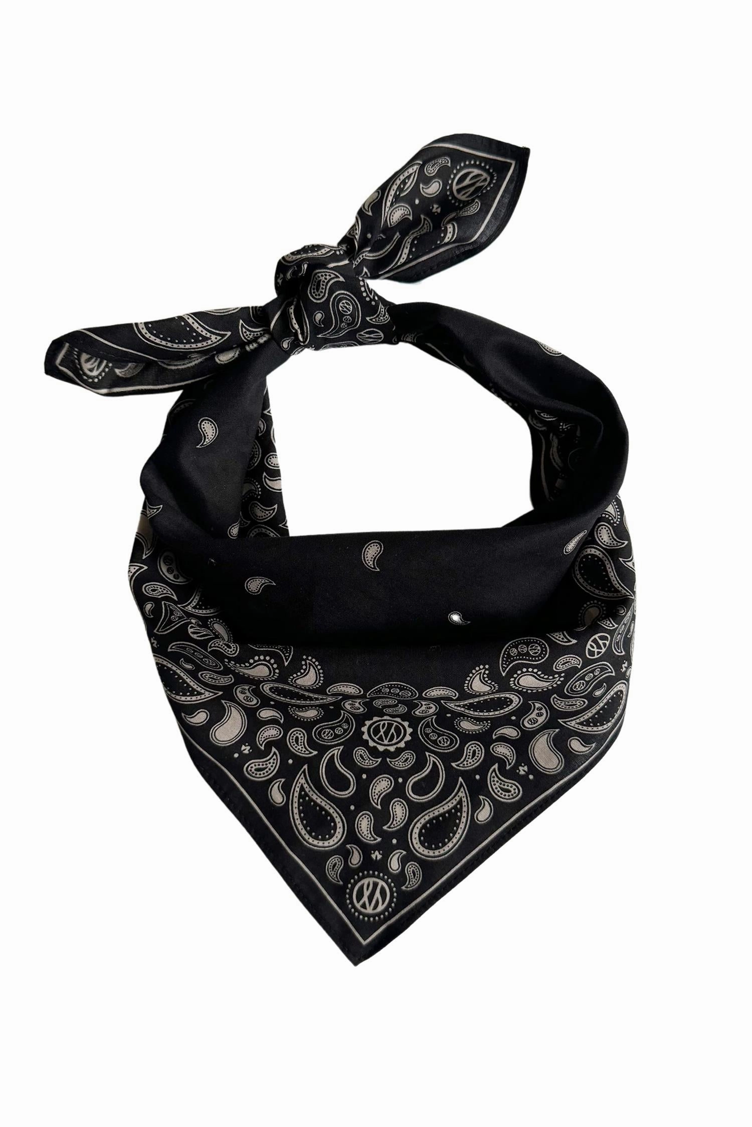 Cotton Paisley Scarf 55 Cm. Black Flash Deal Alert Limited Offer Alert