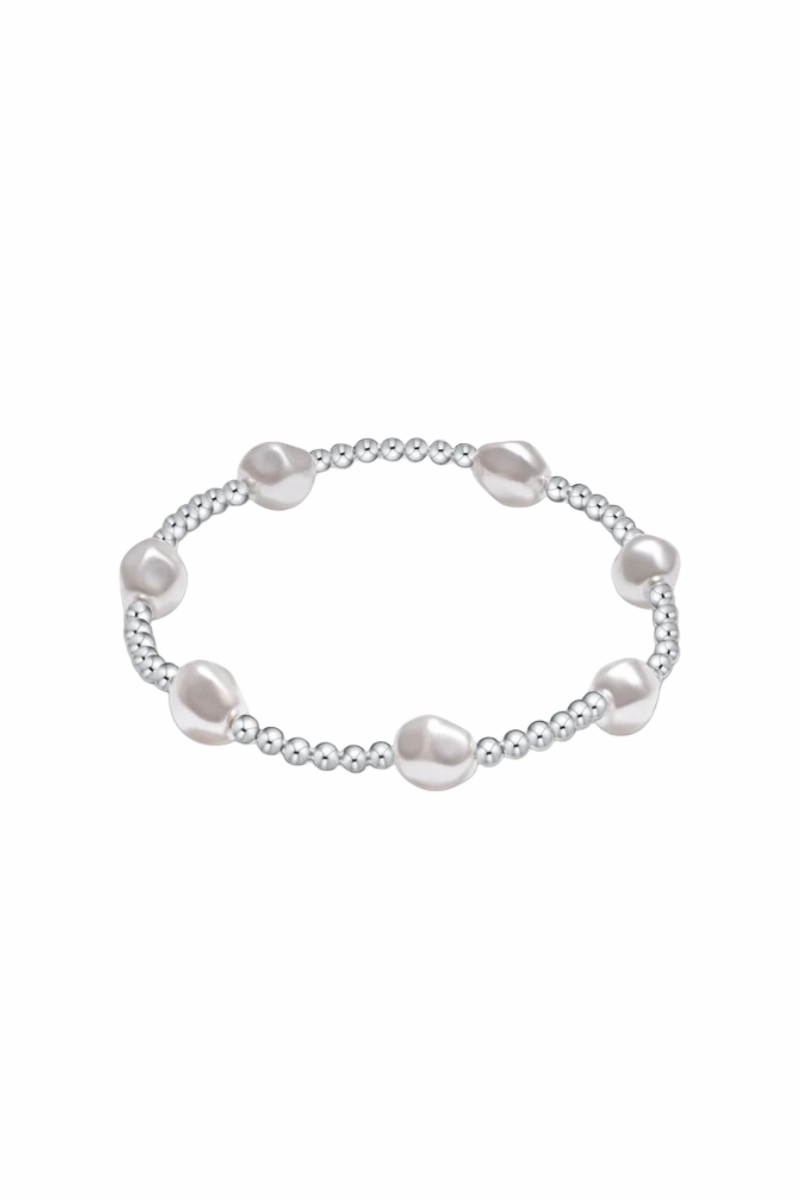Extends Admire Sterling 3Mm Bead Bracelet - Pearl Trending Now Discount Trendy Picks Today