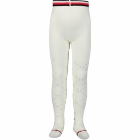 Tommy Hilfiger Kids Tights Off White Hot Offer Inside