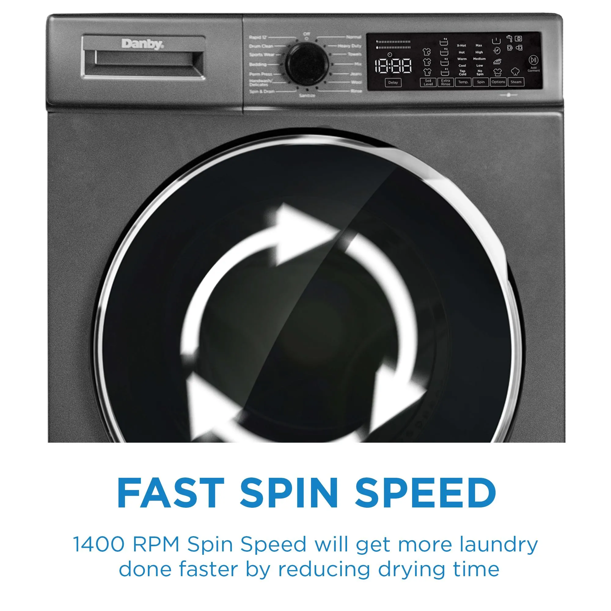 Danby DWM022D1DSDB Danby 2.2 Cu. Ft. 24" Front Load Washing Machine