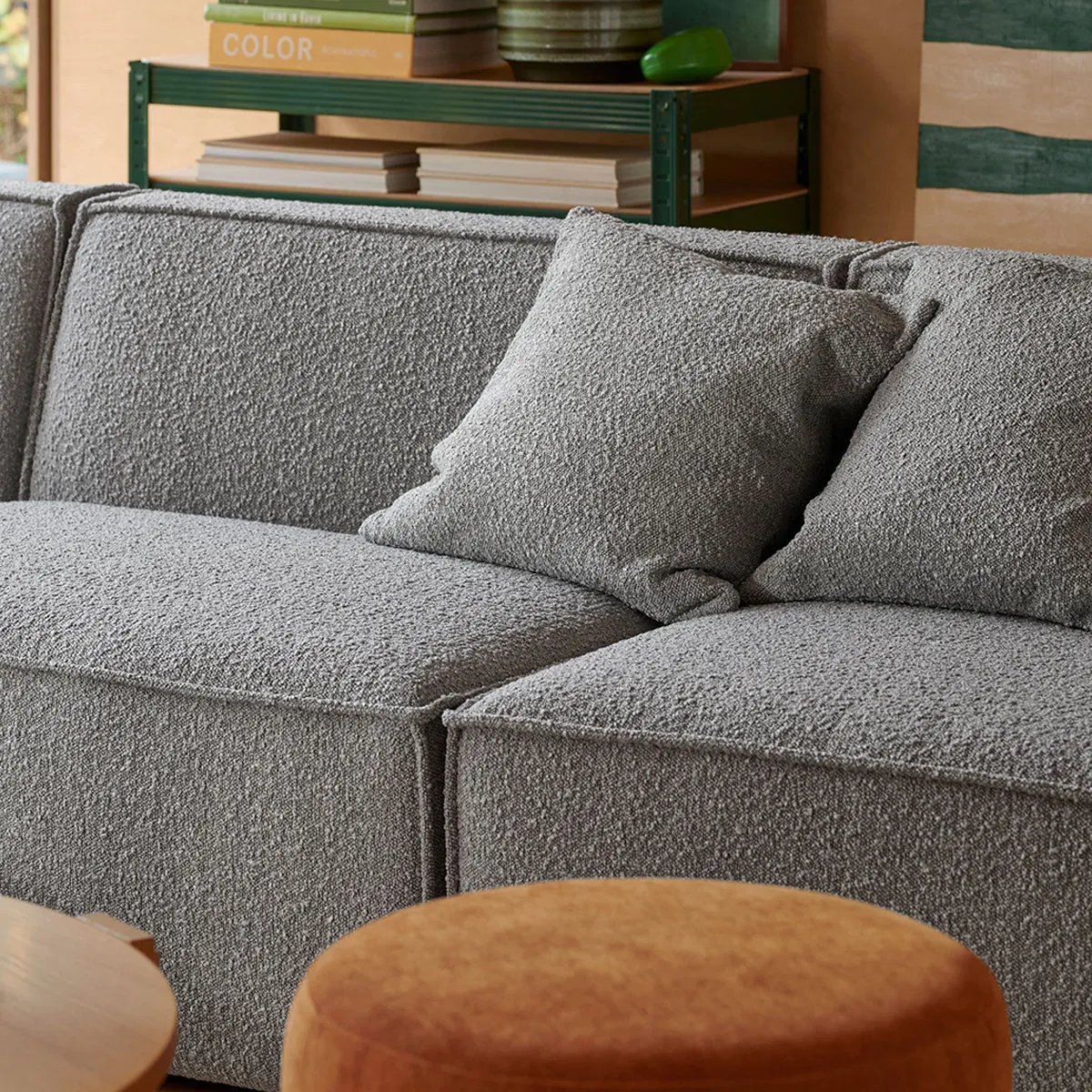 Dane Boucle 1 Seater Left Corner Modular Sofa