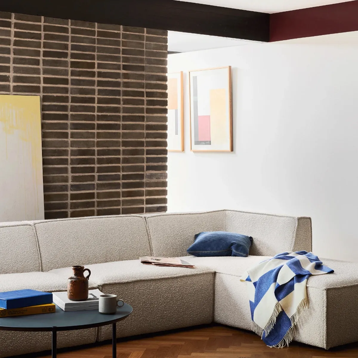 Dane Boucle 1 Seater Left Corner Modular Sofa