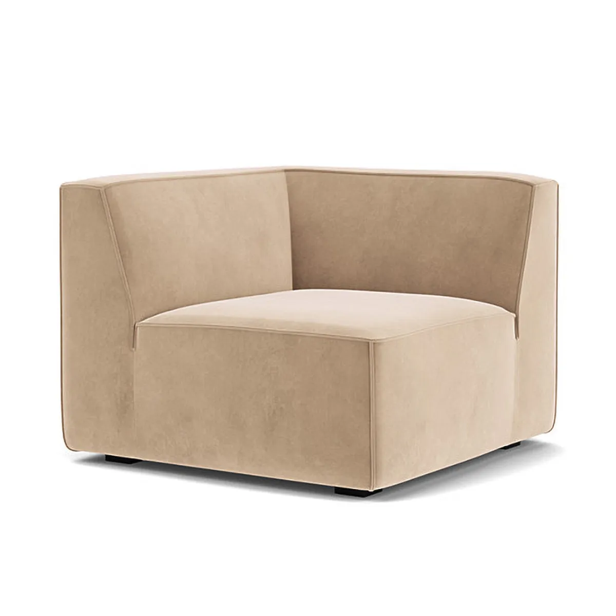Dane Velvet 1 Seater Right Corner Modular Sofa