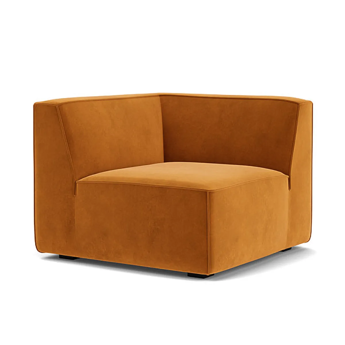 Dane Velvet 1 Seater Right Corner Modular Sofa