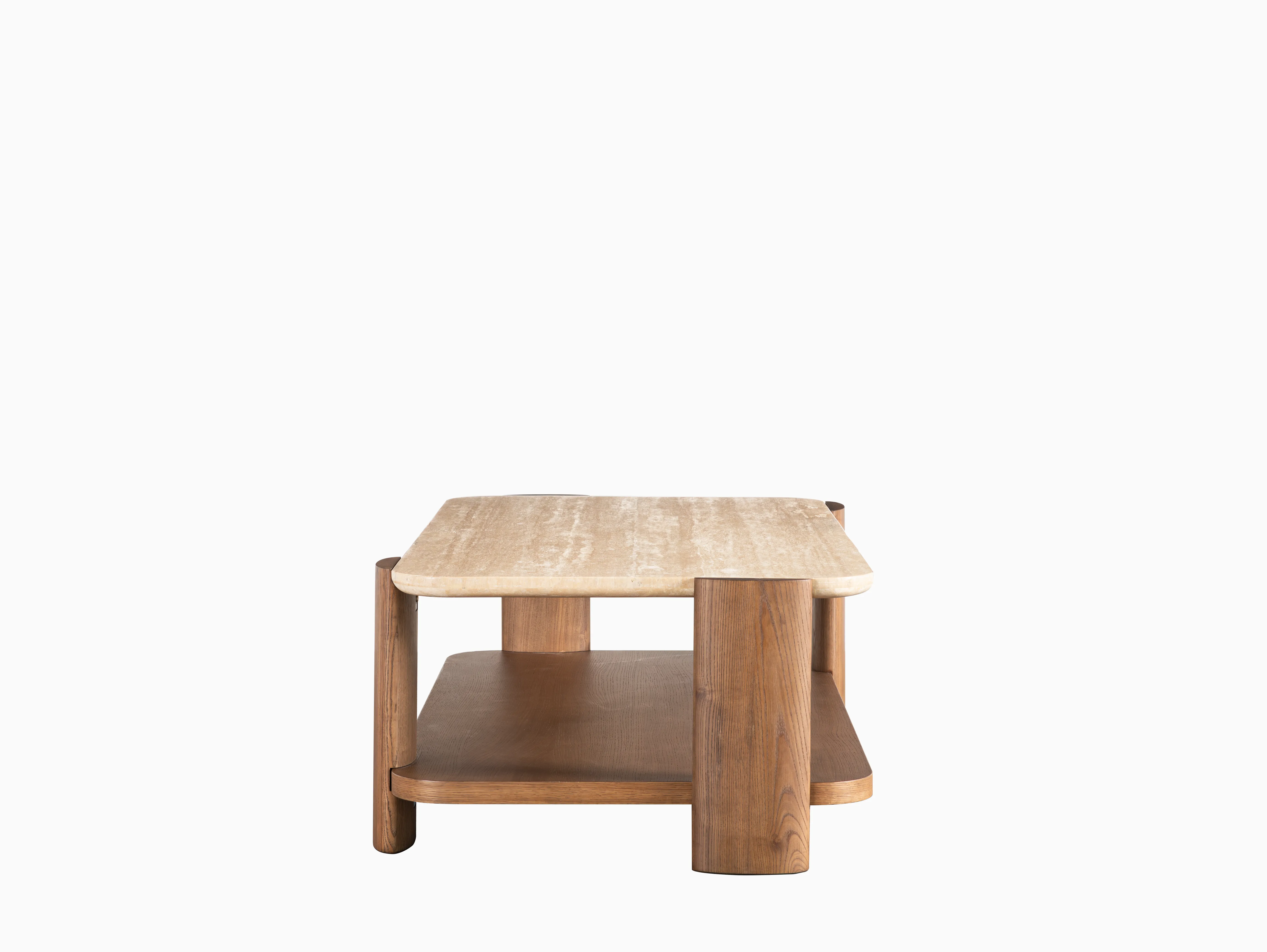 Dawn Travertine Coffee Table
