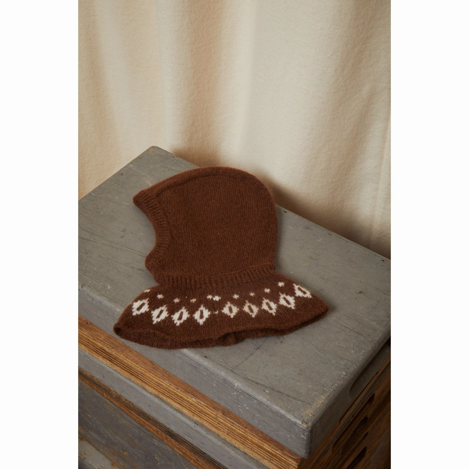 Gift Sale Event Copenhagen Colors Dk Brown/Cream Combi Wool Iceland Balaclava