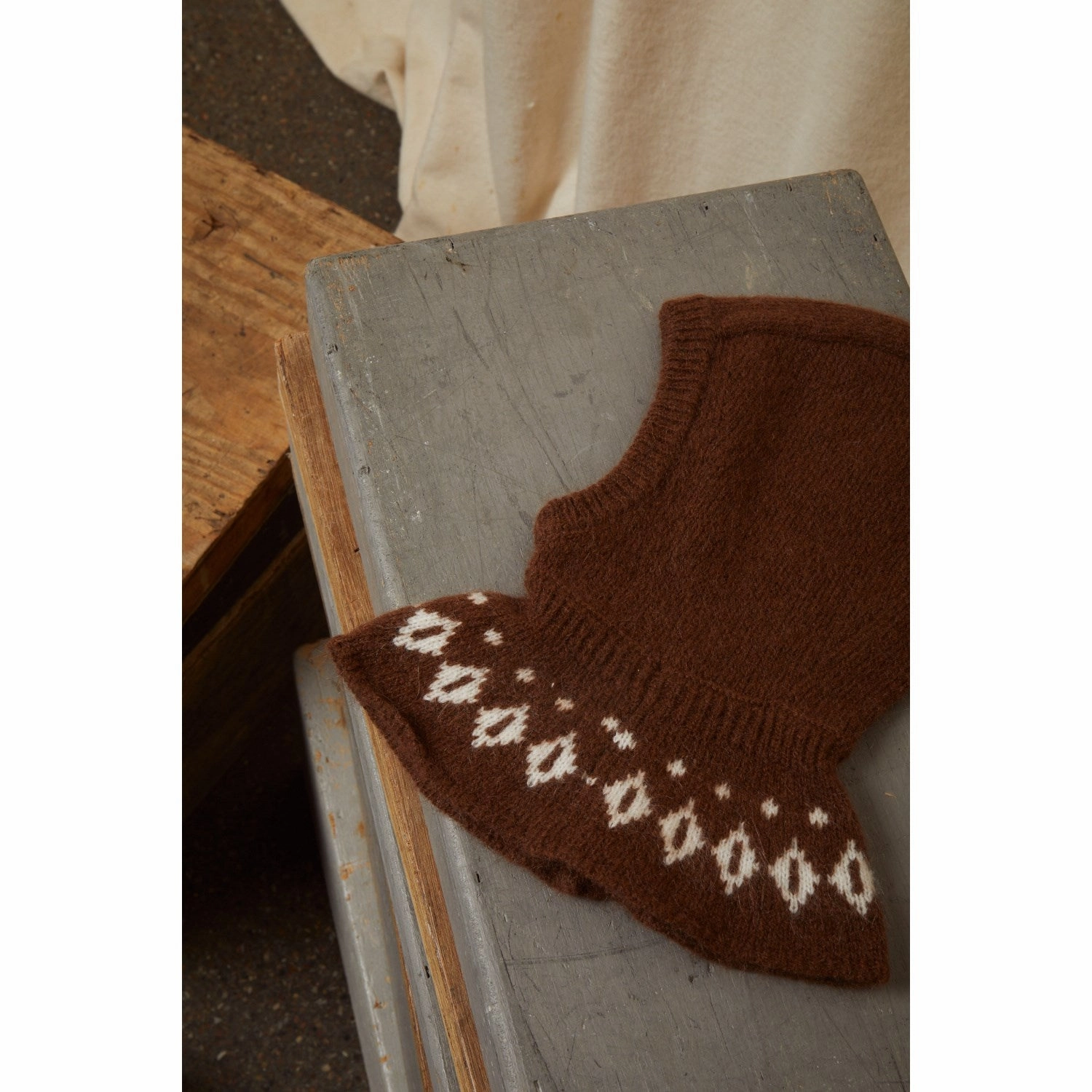 Copenhagen Colors Dk Brown/Cream Combi Wool Iceland Balaclava Shop Smart Deals