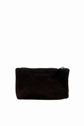 Den Dama Suede Mini Pouch Black Grab Your Hot Pick