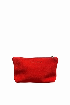 Den Dama Suede Mini Pouch Red Special Savings Today Flash Sale Alert Now