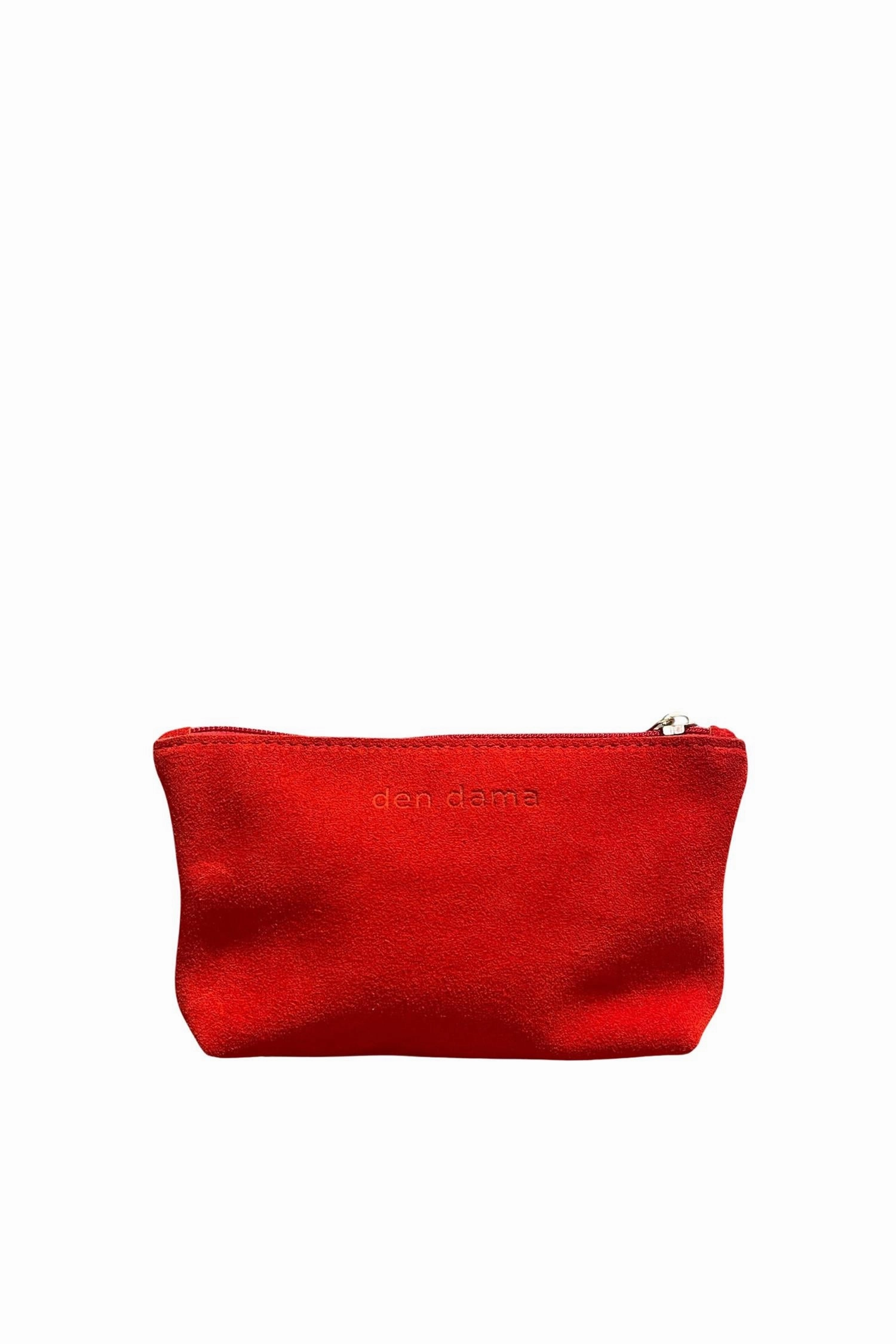 Den Dama Suede Mini Pouch Red Special Savings Today Flash Sale Alert Now