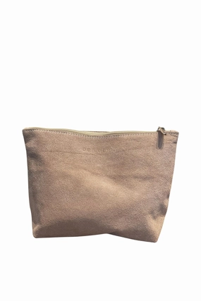 Hot Deal Alert Clearance Blowout Den Dama Suede Pouch Beige