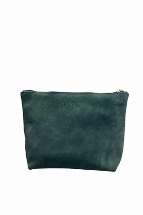 Online Exclusive Steal Den Dama Suede Pouch Green