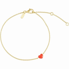 Design Letters Deep Sea Coral Little Big Love Bracelet - Goldplated Sweet Deal Inside