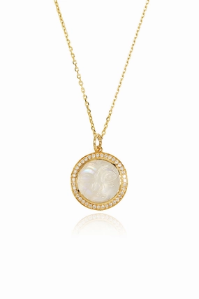 Diamond Man In The Moon Moonstone Pendant Necklace Clearance Alert Now New Arrival Discount