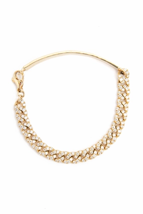 Dont Wait! Save Grab the Deal Now Diamond Miami Cuban Chain Id Bracelet