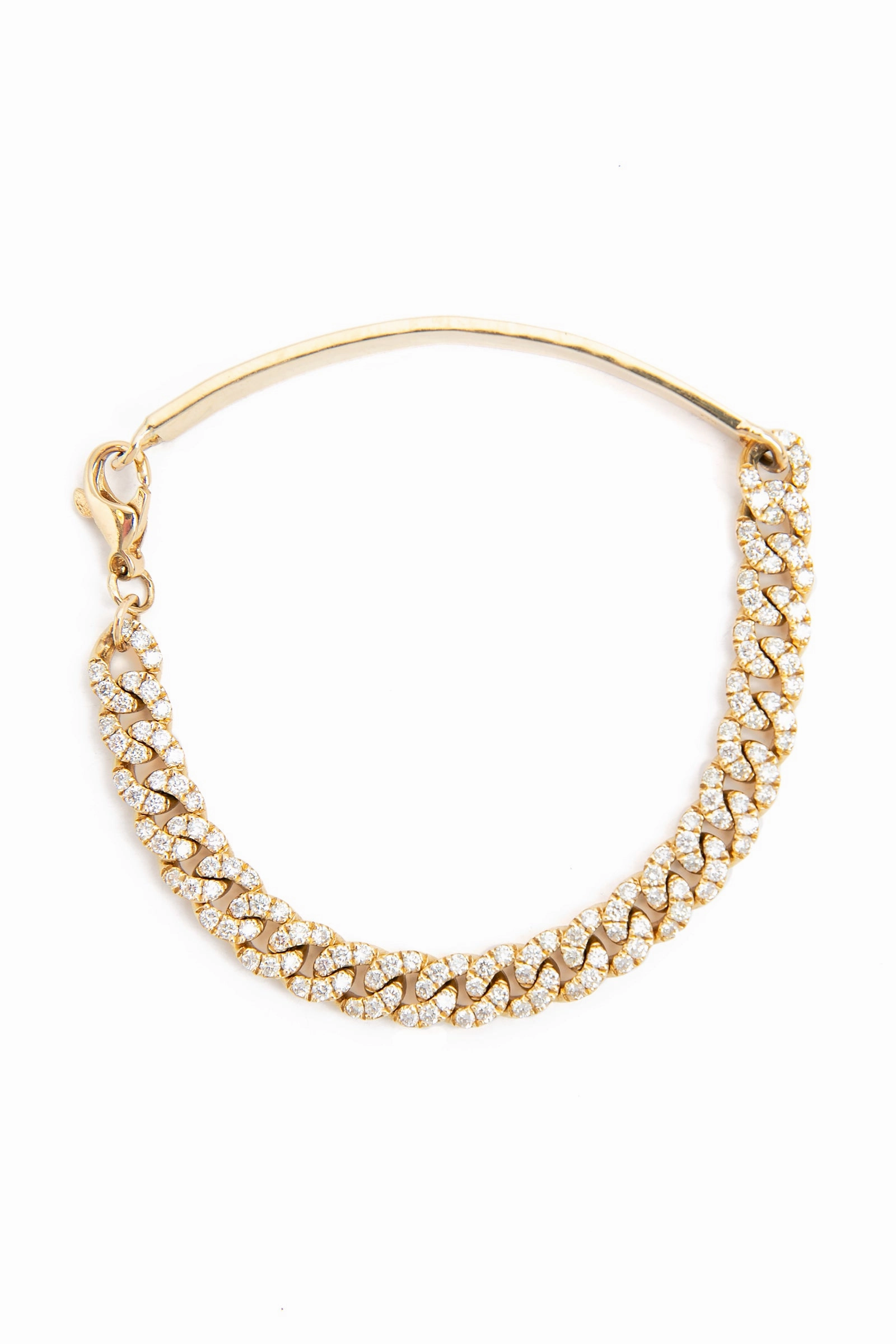 Dont Wait! Save Grab the Deal Now Diamond Miami Cuban Chain Id Bracelet