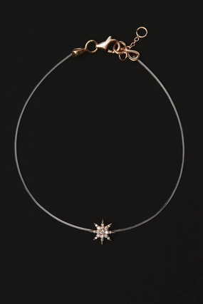 Weekend Flash Offer Hot Pick of the Day Diamond Pav Starburst Nylon Bracelet In 18K Rose Gold