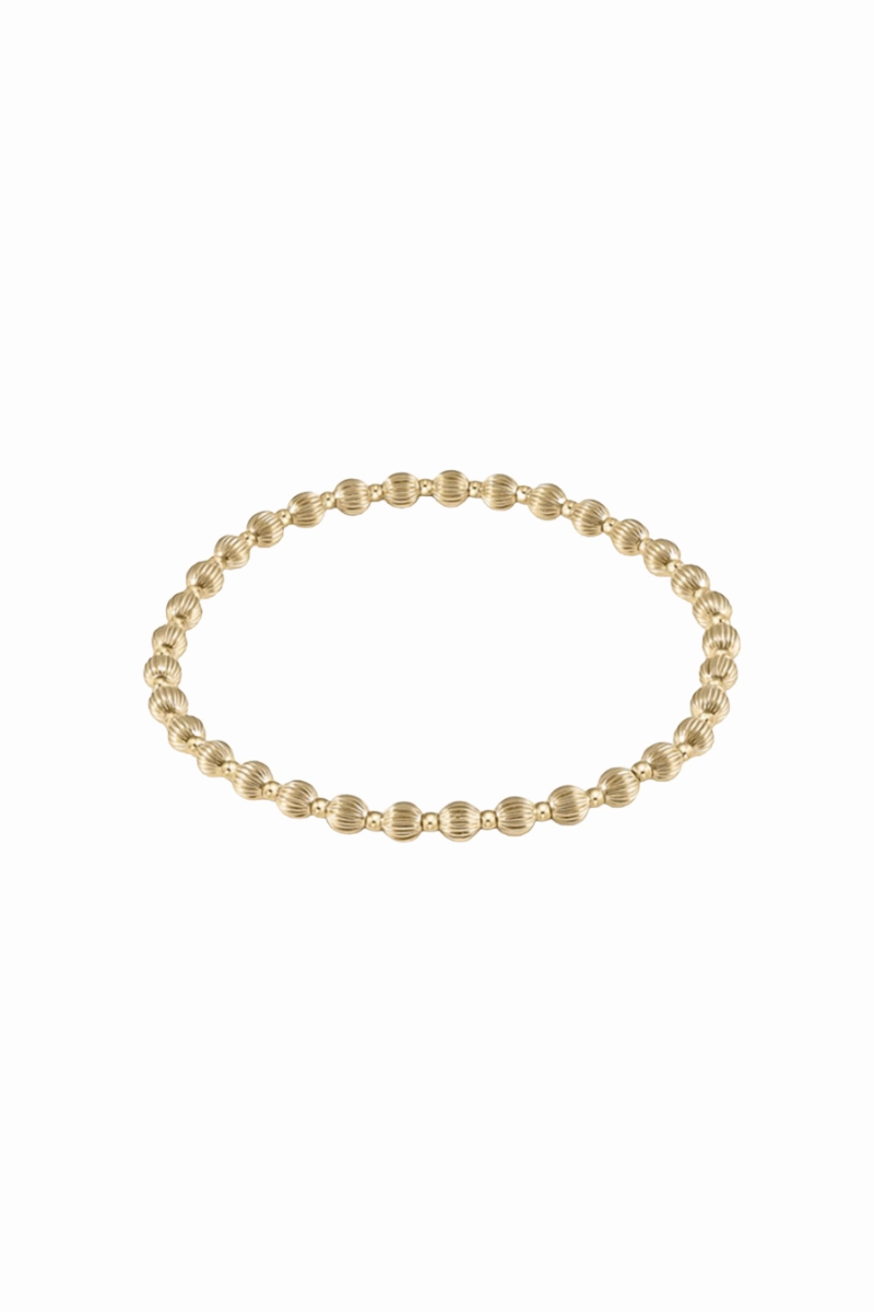 Gift Sale Event Save More Now Dignity Grateful Pattern 4Mm Bead Bracelet Gold