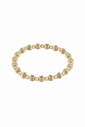 Grab & Save Today Best Price Today Dignity Grateful Pattern - 6Mm Bead Bracelet Gold