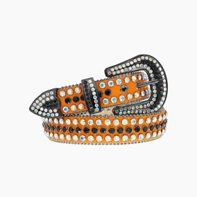 Dont Miss These Savings Price Drop Today Dna Belt - Orange Horse Hair With Multi And Black Stones