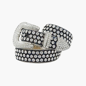 Dna Belt Black Glitter Shinny With Silver Stones Hot Offer Inside Sweet Deal Inside