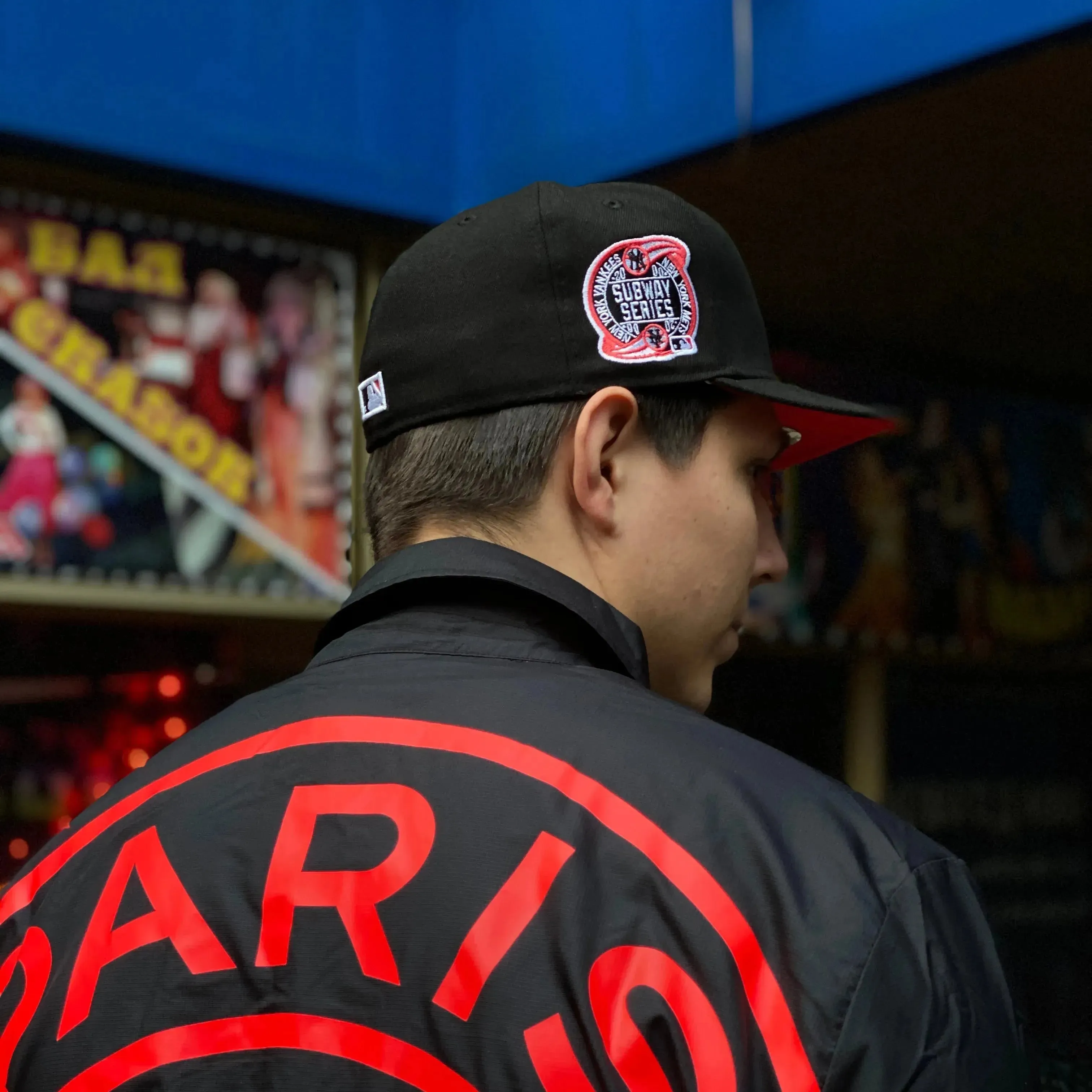 Price Drop Alert New Era 59Fifty Mlb New York Yankees Subway Series 2000 Black / Lava Uv Fitted Cap