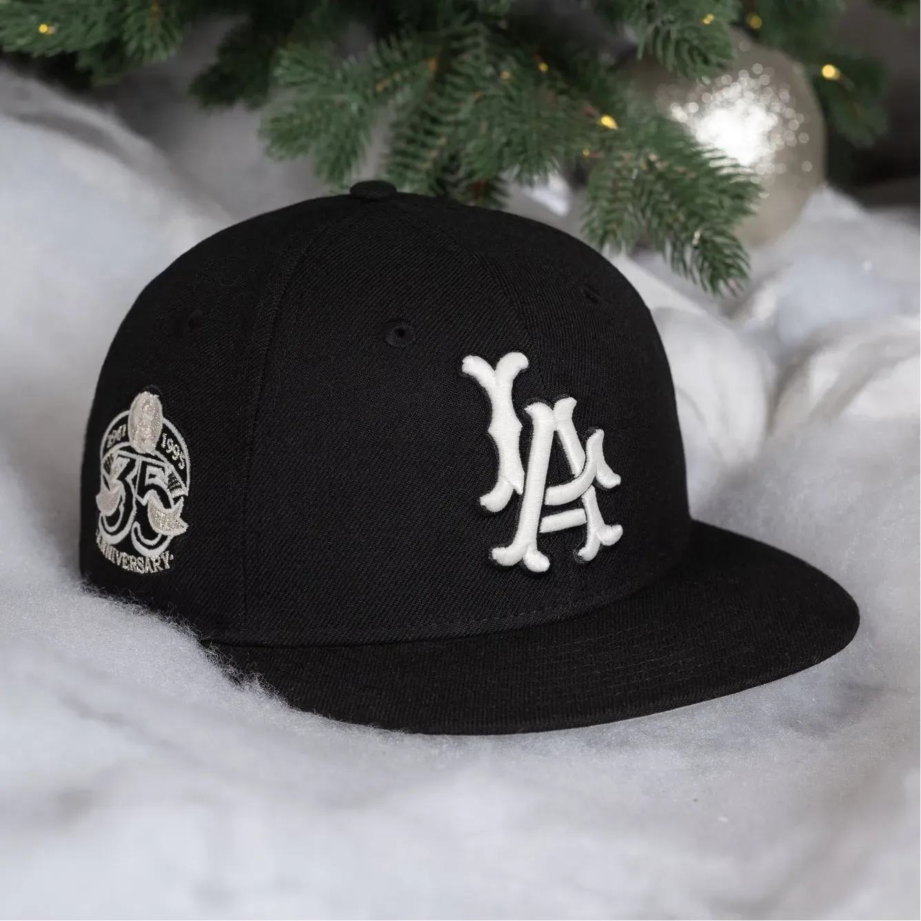 Must-Have Steals New Era 59Fifty Mlb Los Angeles Angels 35Th Anniversary Black Wool / Grey Uv Fitted Cap