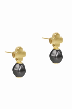 Shop Hot Picks Signature Cross Gold Stud - Pearl - Dark Grey