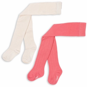 Dont Miss Big Savings New Arrival Discount Konges Sljd Beige/Rose 2 Pack Pointelle Tights