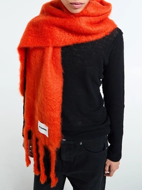 Wool Blend Scarf In Bright Red Sweet Deal Inside