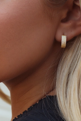 Shop Smart Deals 925 Gold Pav Huggie Hoops