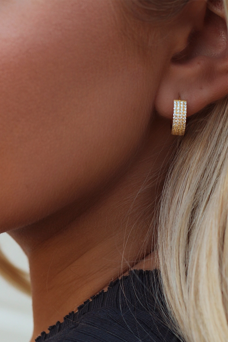 Shop Smart Deals 925 Gold Pav Huggie Hoops