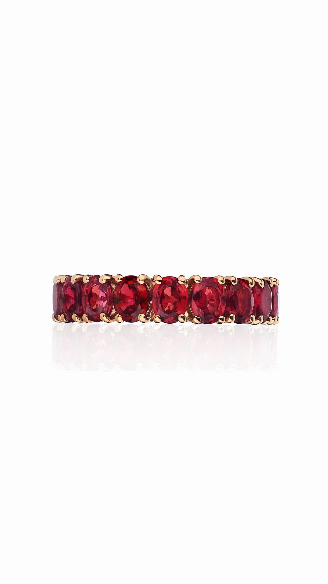 Red Sapphire Eternity Ring In 18K Yellow Gold Surprise Discount Today