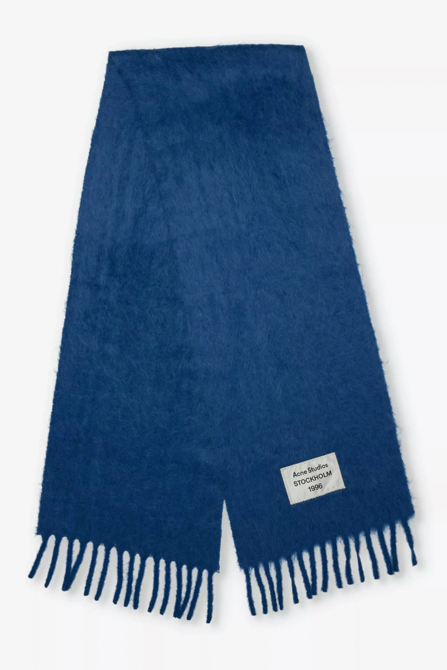 Fringe Alpaca Scarf Denim Blue Exclusive Online Offer