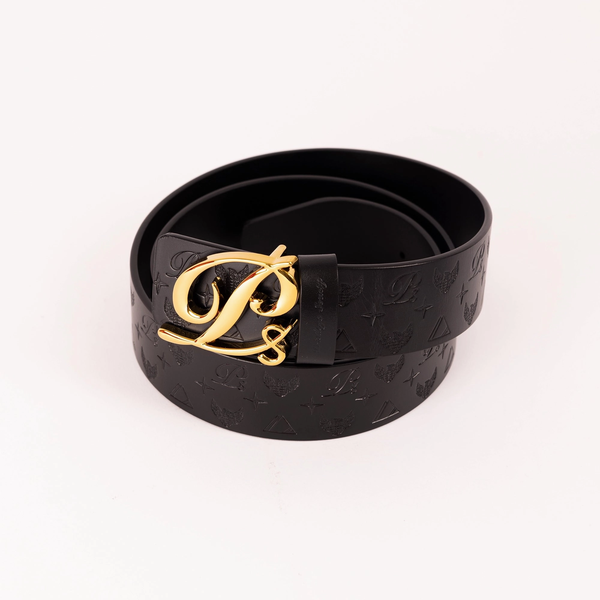 Shop Hot Picks Men'S Monogram Leather Hc Belt Gold Black