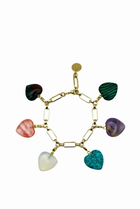 Semi-Precious Heart Bracelet Grab Todays Deal