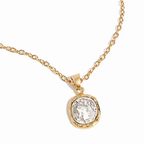 Coin Necklace W/Clear Crystals Today Only Steal Price Drop Frenzy