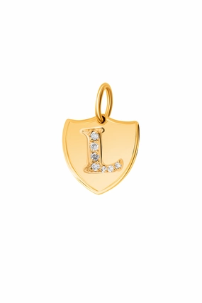 Diamond Initial Crest Charm Best Price Online