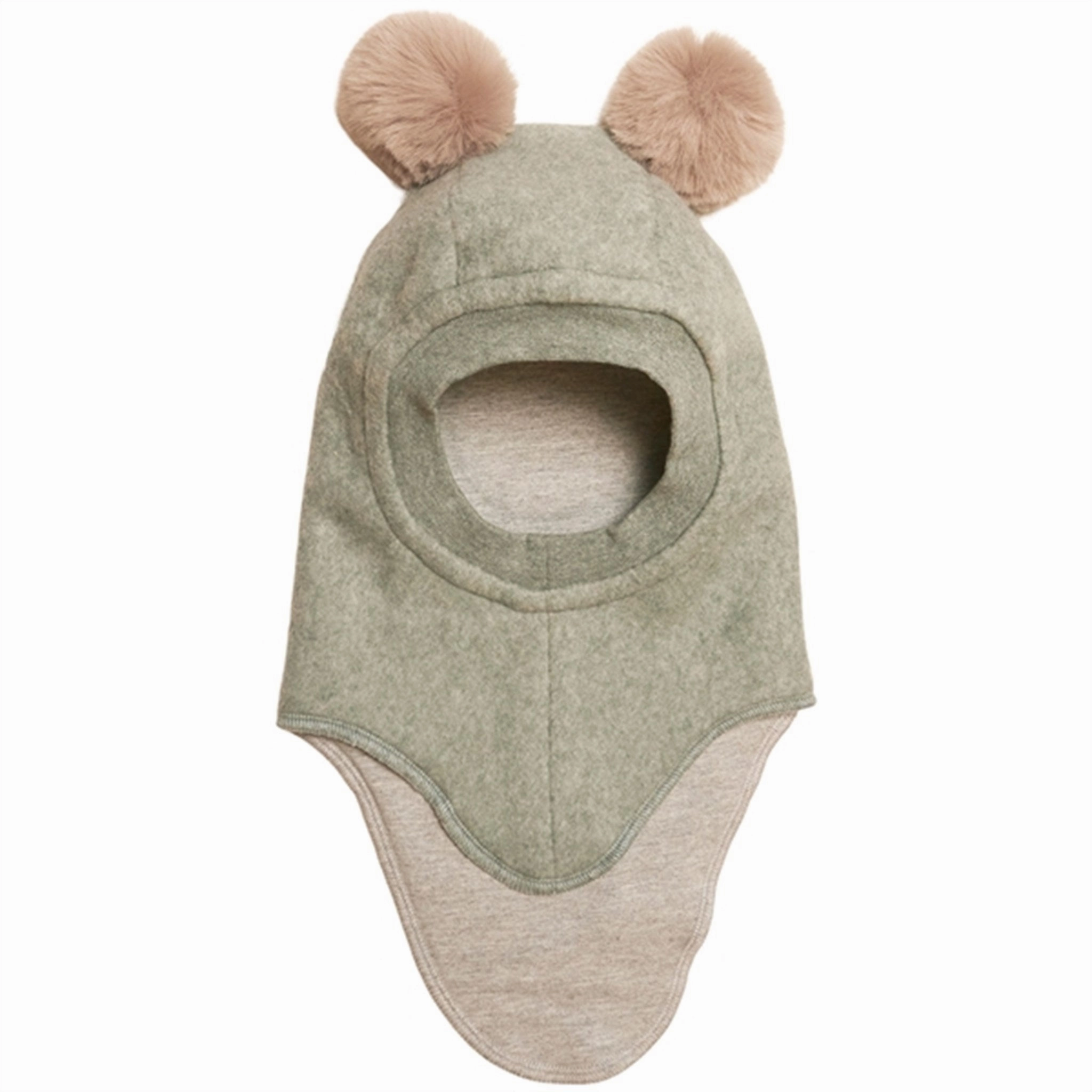 Huttelihut Cotton Big Bear Fake Fur Balaclava Agava/Nougat Shop & Save Big Shop the Savings Now